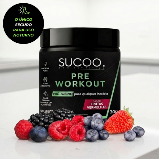 SUCOO. Pré-treino 300g Frutas Vermelhas