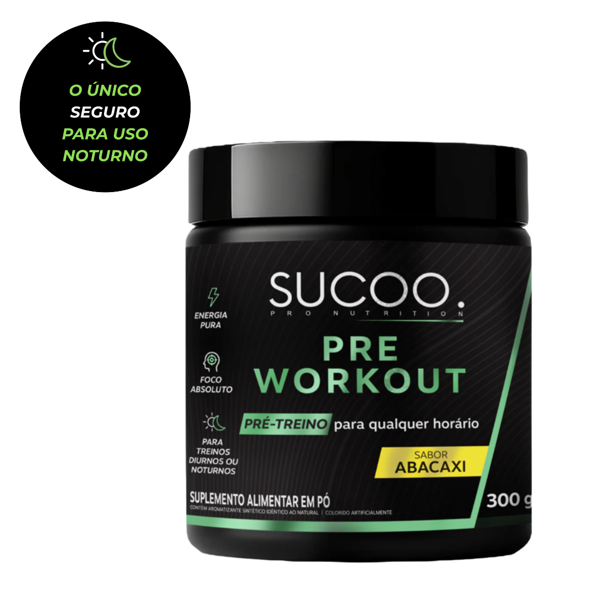 SUCOO. Pré-treino 300g - Sem Insônia Para Todos os Esportes | SUCOO ProNutrition Sabor Abacaxi